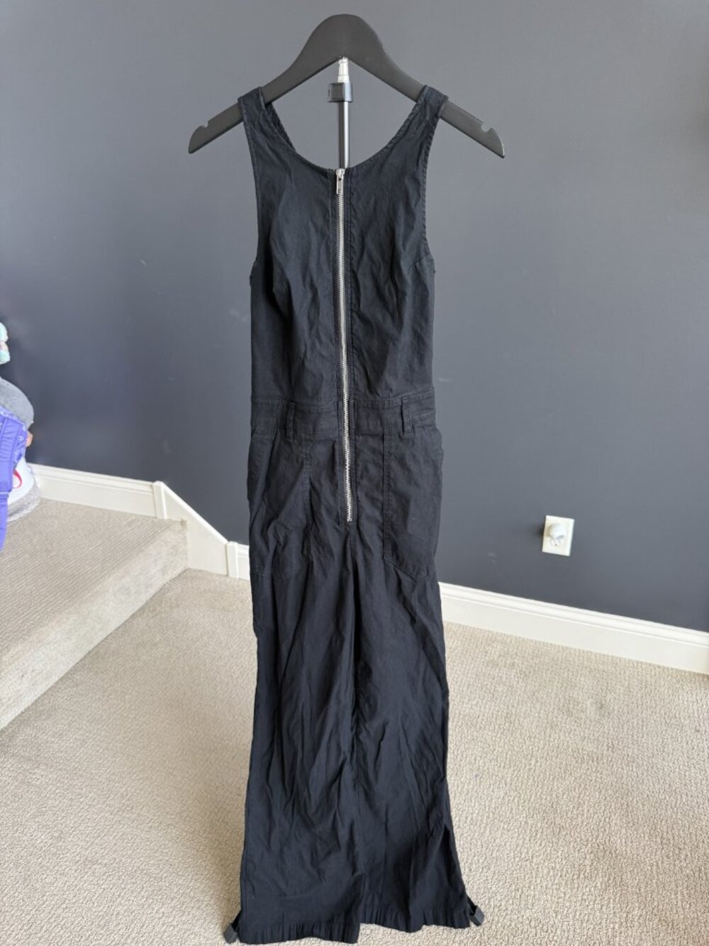 Maeve Anthropologie Naomi Black Utility Jumpsuit